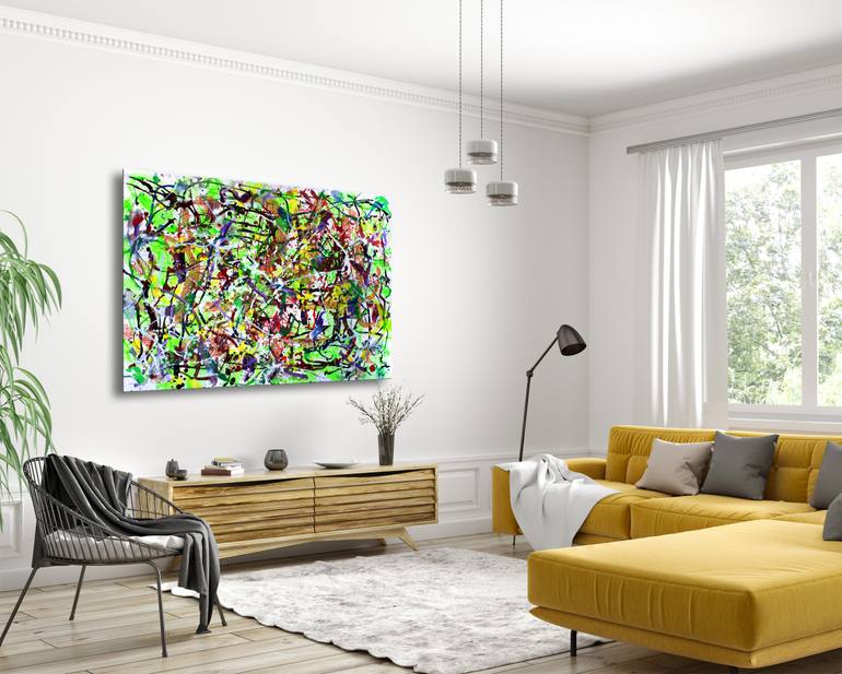 Original Conceptual Abstract Painting by Henryka Wojciechowska