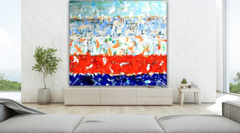 Original Abstract Expressionism Abstract Painting by Henryka Wojciechowska