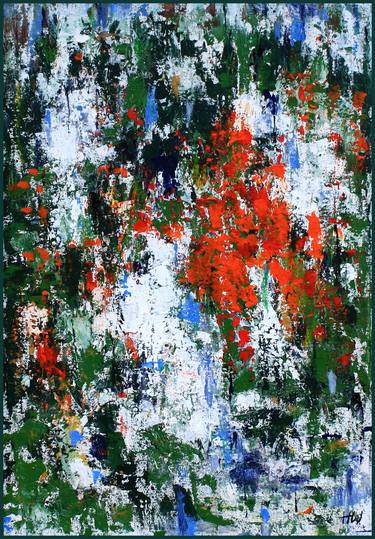 Original Abstract Expressionism Abstract Paintings by Henryka Wojciechowska