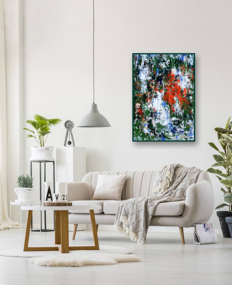 Original Abstract Expressionism Abstract Painting by Henryka Wojciechowska