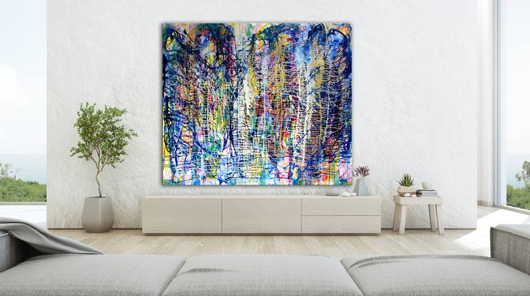 Original Abstract Expressionism Abstract Painting by Henryka Wojciechowska