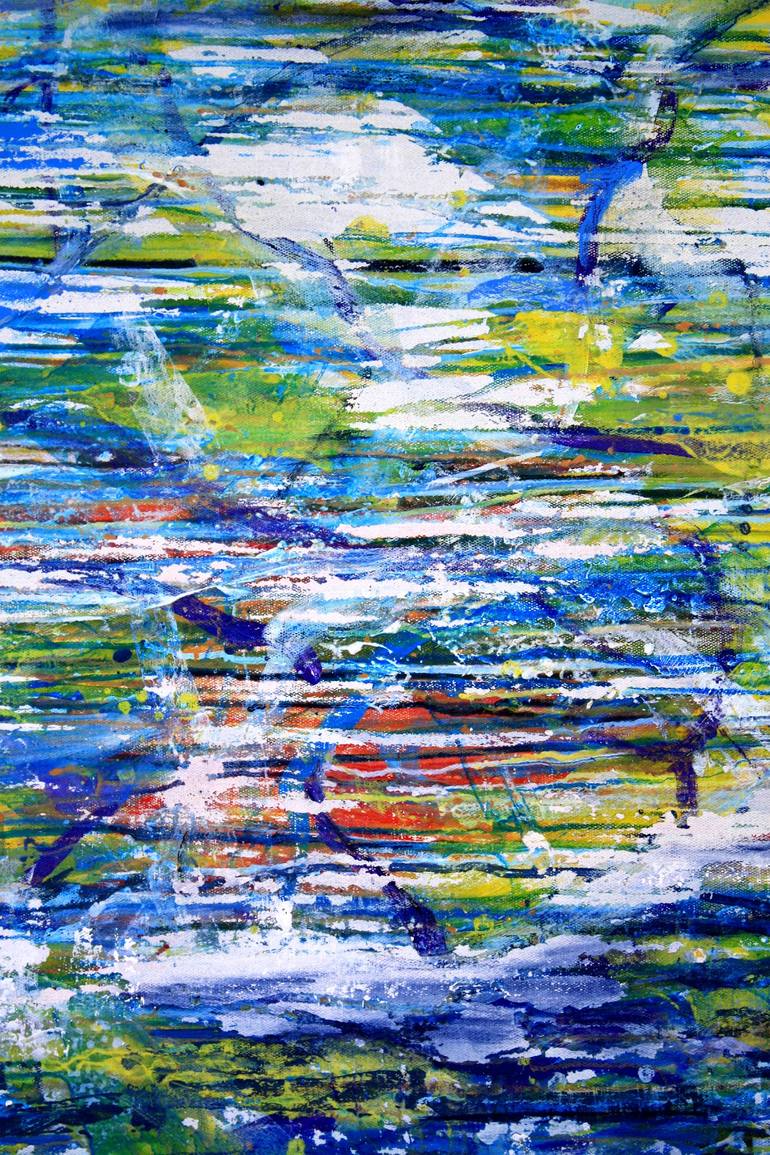 Original Abstract Expressionism Abstract Painting by Henryka Wojciechowska