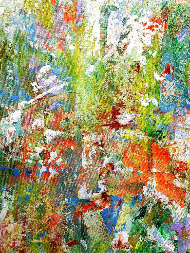 Original Abstract Expressionism Abstract Painting by Henryka Wojciechowska