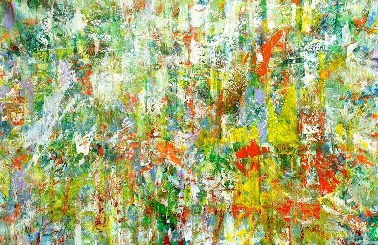 Original Abstract Expressionism Abstract Painting by Henryka Wojciechowska