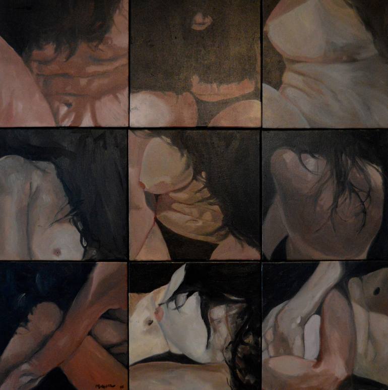 Original Figurative Nude Painting by Anthony Miguel