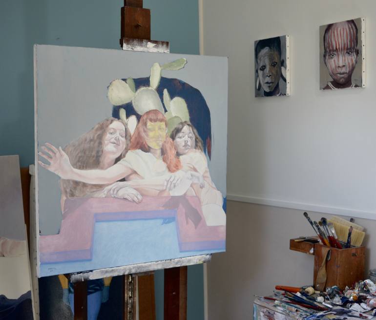 Original Figurative Women Painting by Anthony Miguel