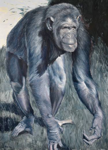 Original Figurative Animal Paintings by Anthony Miguel