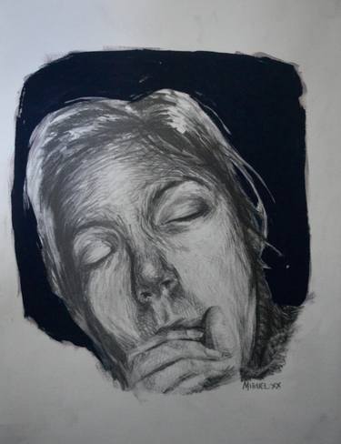 Original Figurative Women Drawings by Anthony Miguel