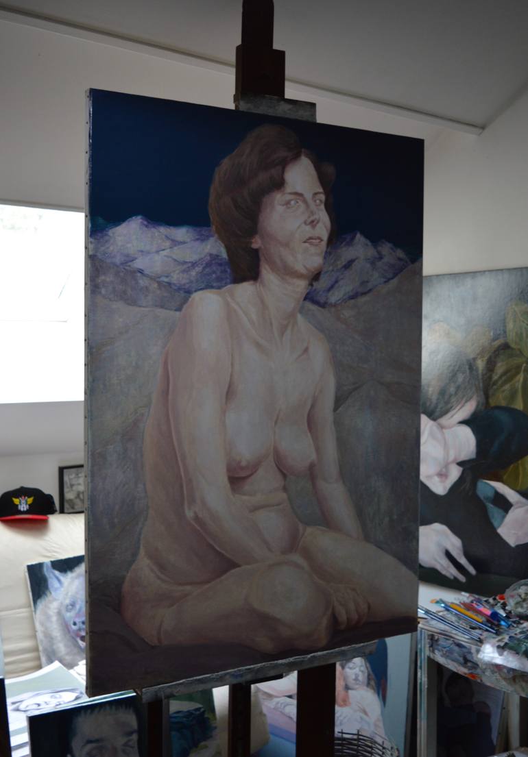 Original Figurative Nude Painting by Anthony Miguel