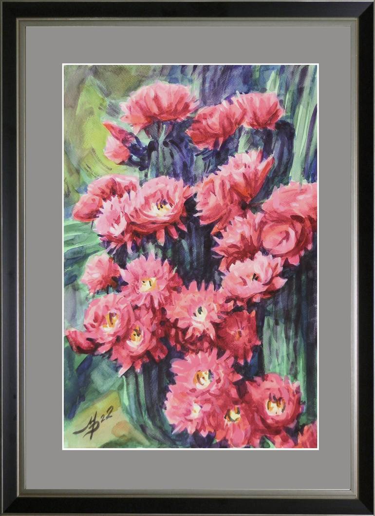 Original Impressionism Floral Painting by Mykhailo Patskan