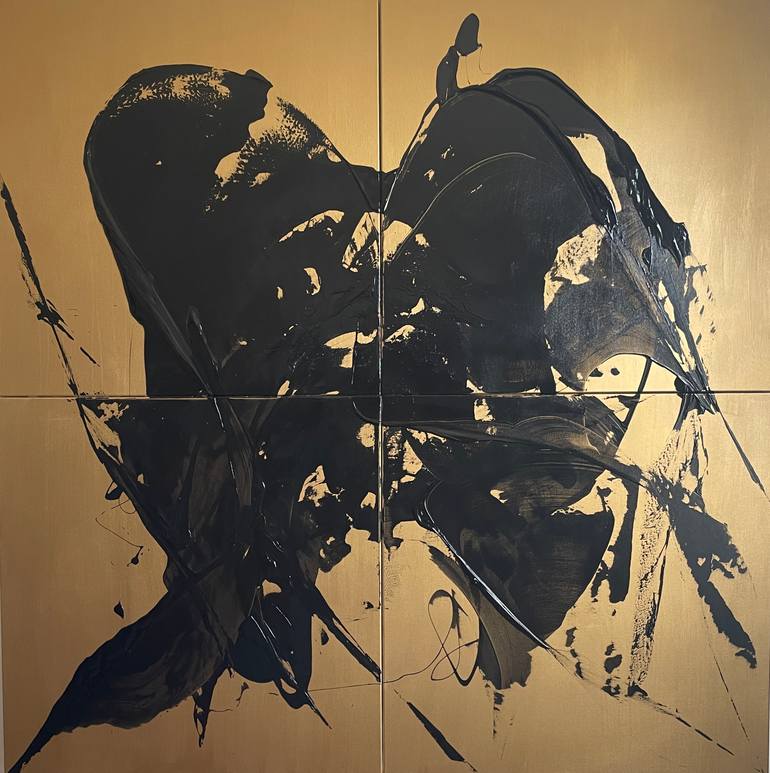 Original Abstract Painting by Mishino Altone | Abstract Art on Canvas | Elegy 16, What if, with a Flap of Wings... the Black Butterfly