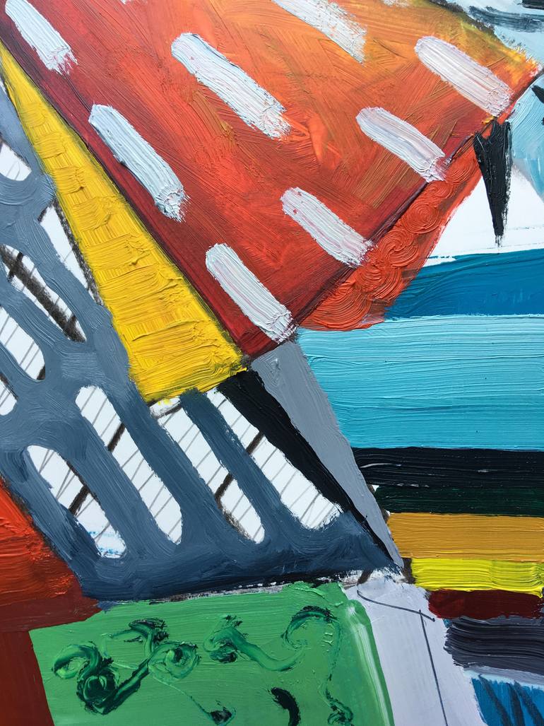 Original Cubism Abstract Painting by Miguel Cabezas Montiel