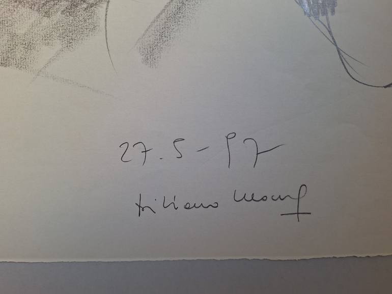 Original Expressionism Nude Drawing by Bibiana Ulanosky