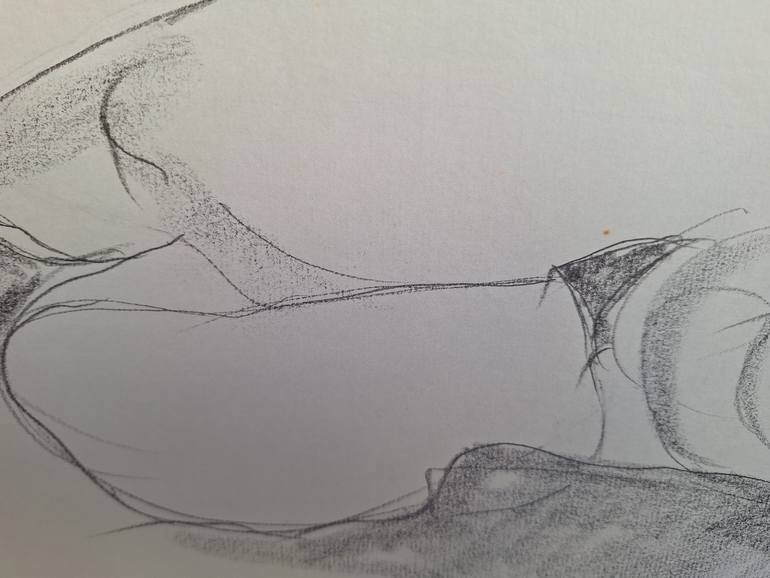 Original Expressionism Nude Drawing by Bibiana Ulanosky