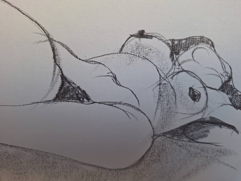 Original Contemporary Nude Drawing by Bibiana Ulanosky
