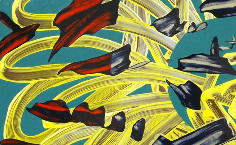 Original Abstract Floral Painting by Sam Marsh