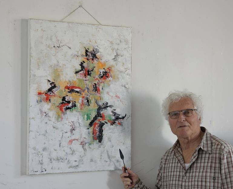 Original Abstract Political Painting by Shalev Mann