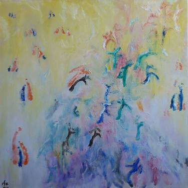 Original Abstract Expressionism People Paintings by Shalev Mann