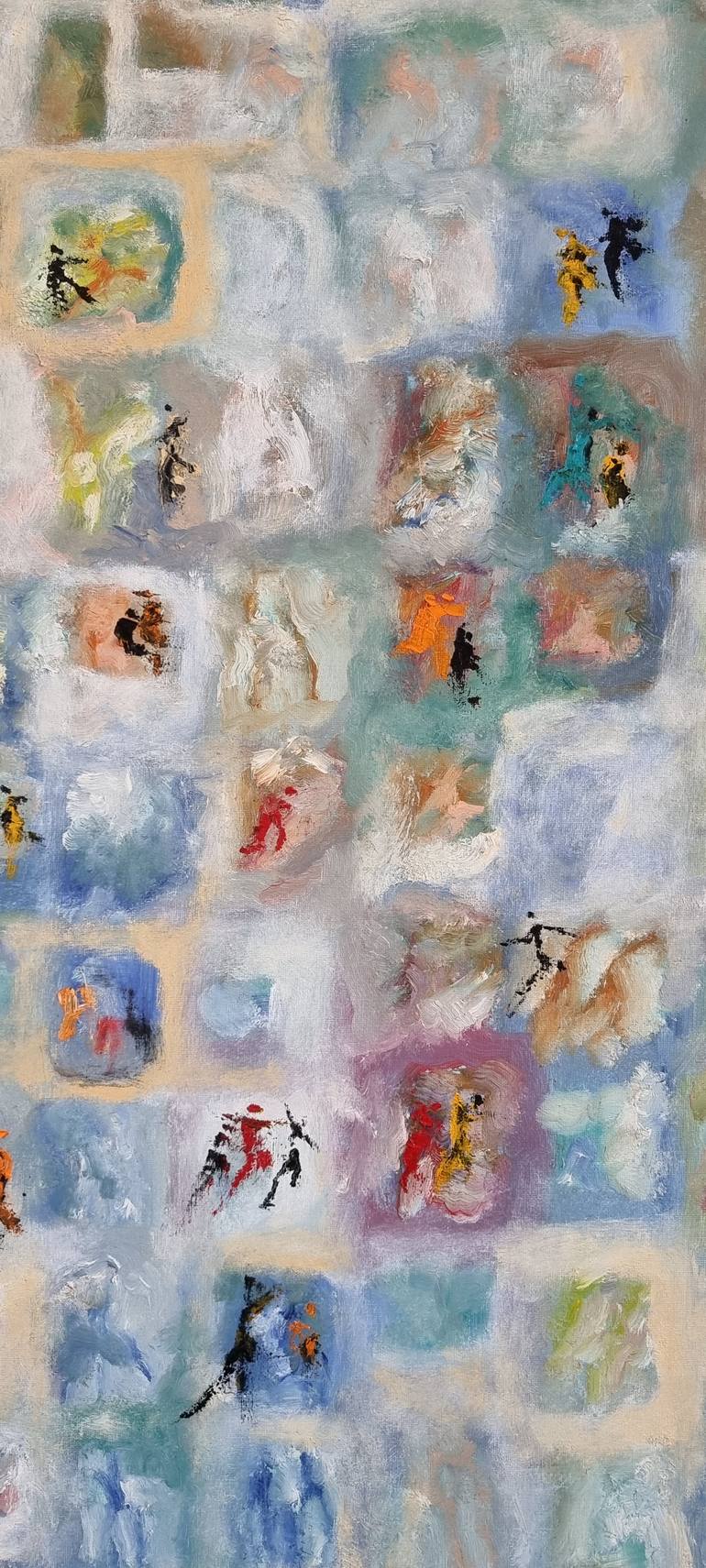 Original Abstract Cities Painting by Shalev Mann