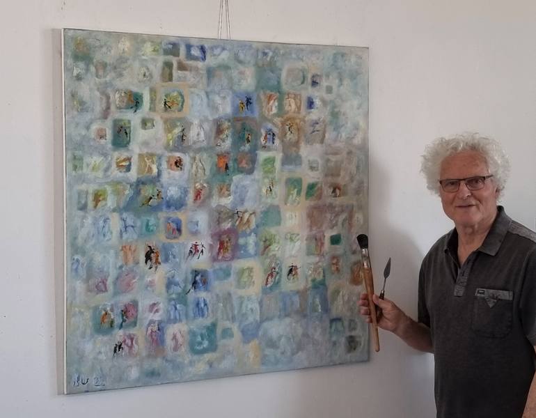 Original Abstract Cities Painting by Shalev Mann