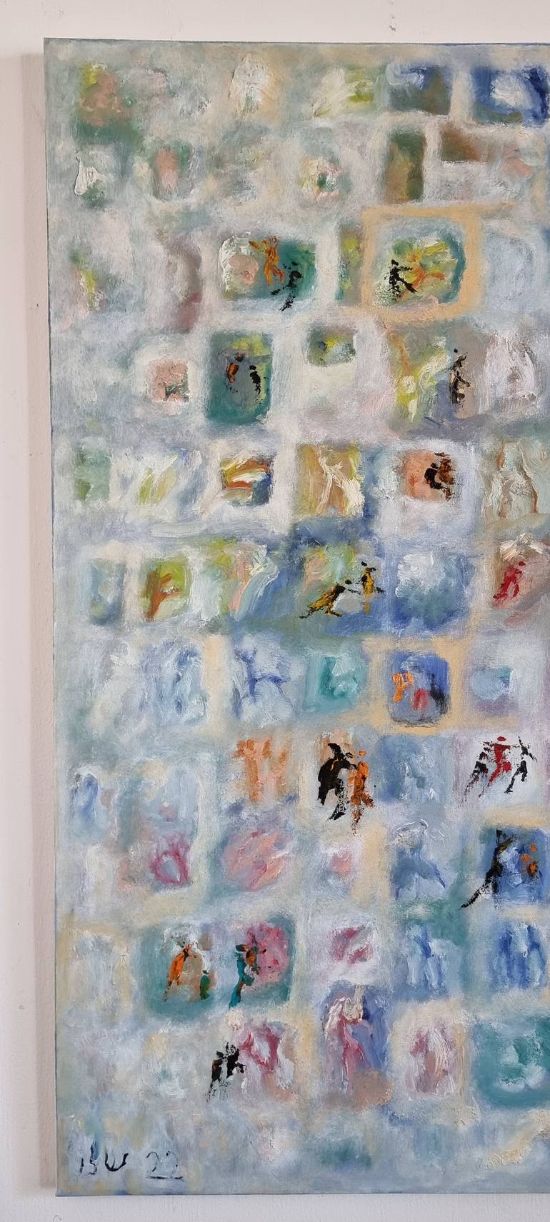 Original Abstract Cities Painting by Shalev Mann