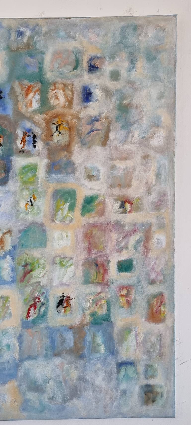 Original Abstract Cities Painting by Shalev Mann