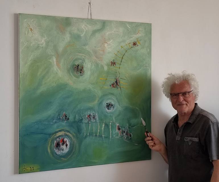 Original Abstract Landscape Painting by Shalev Mann