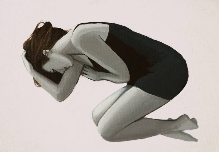 Original Figurative Women Painting by Agnieszka Borkowska