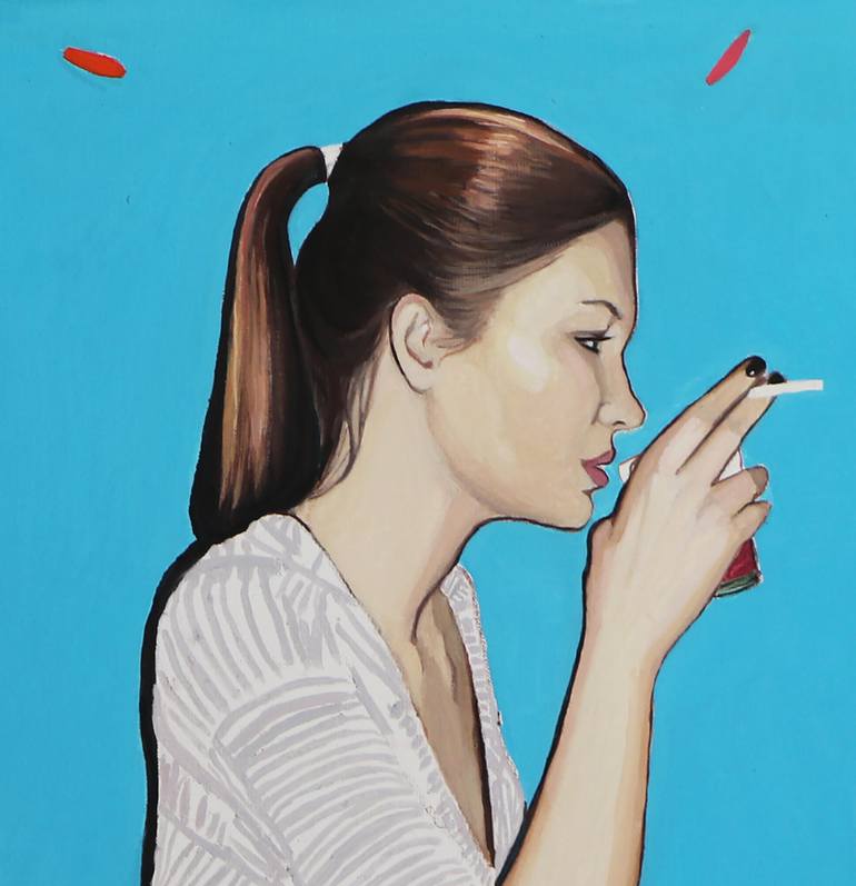 Original Figurative Women Painting by Agnieszka Borkowska