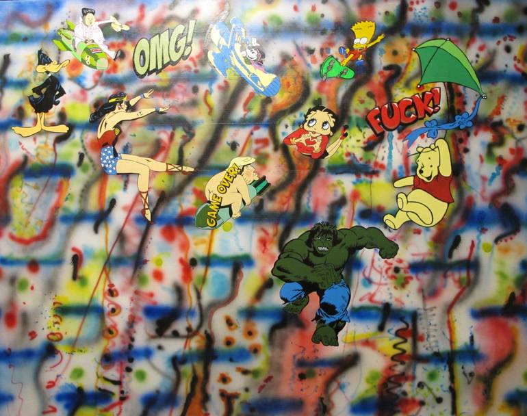 Print of Pop Art Cartoon Paintings by Richard Jolicoeur