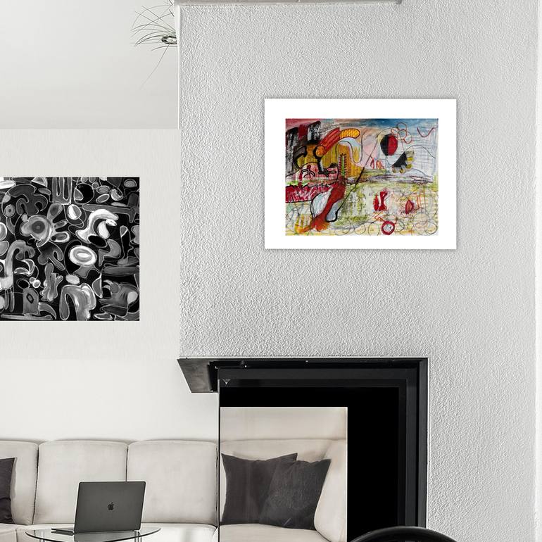 Original Abstract Expressionism Abstract Painting by Nathalie Gribinski