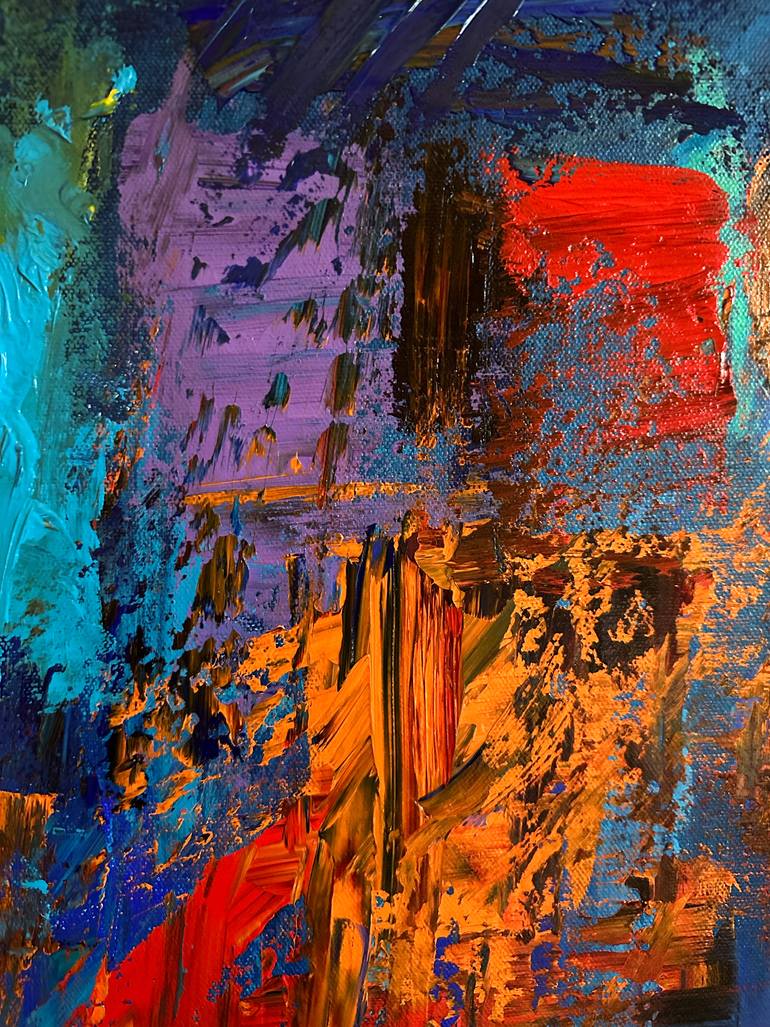 Original Abstract Expressionism Abstract Painting by Nathalie Gribinski