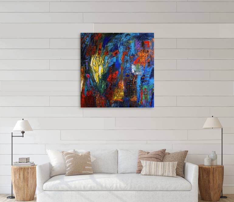 Original Abstract Expressionism Abstract Painting by Nathalie Gribinski