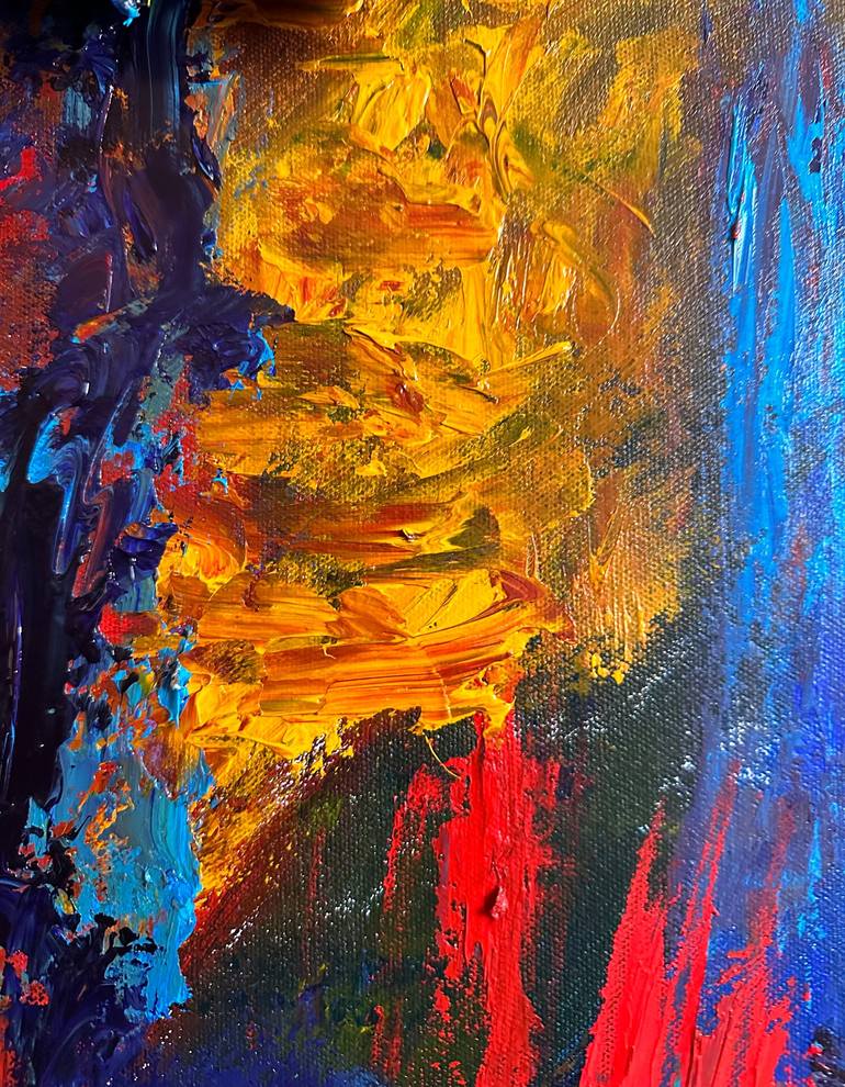 Original Abstract Expressionism Abstract Painting by Nathalie Gribinski