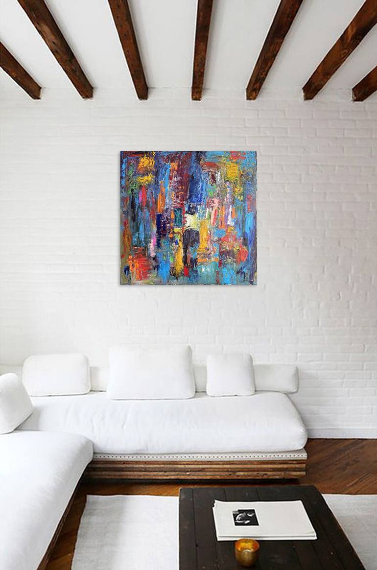 Original Abstract Expressionism Abstract Painting by Nathalie Gribinski