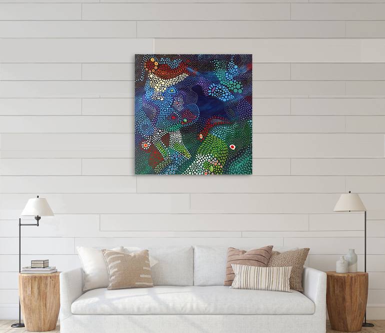 Original Abstract Expressionism Abstract Painting by Nathalie Gribinski