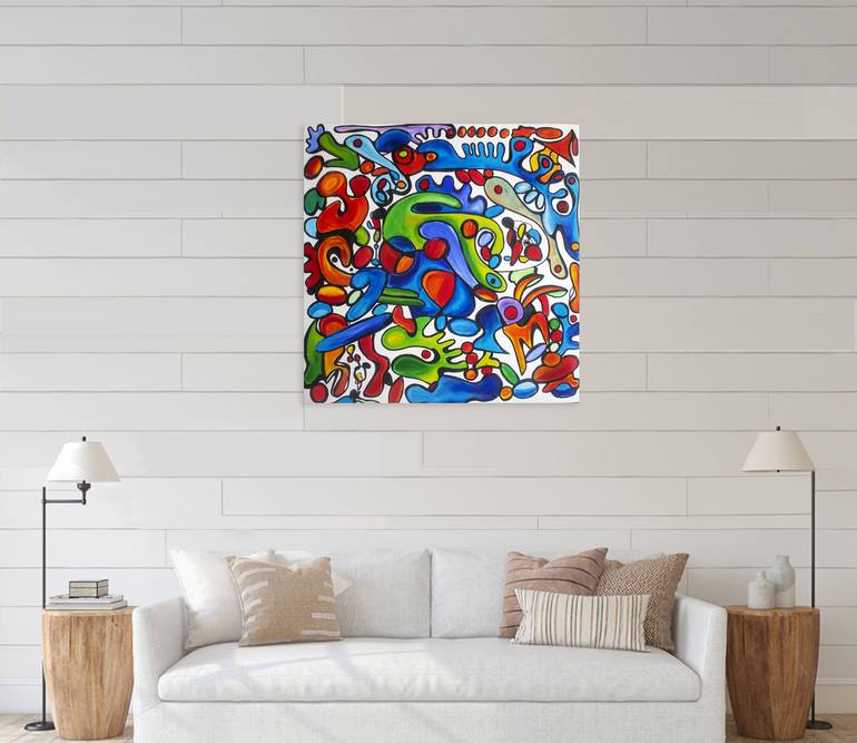 Original Abstract Expressionism Abstract Painting by Nathalie Gribinski