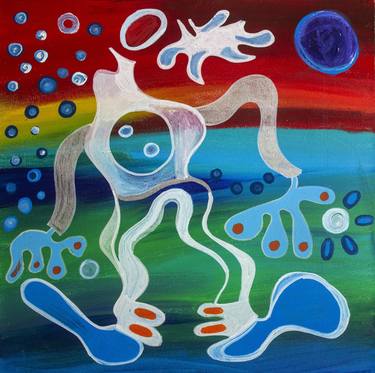 Original Abstract Expressionism Fantasy Paintings by Nathalie Gribinski