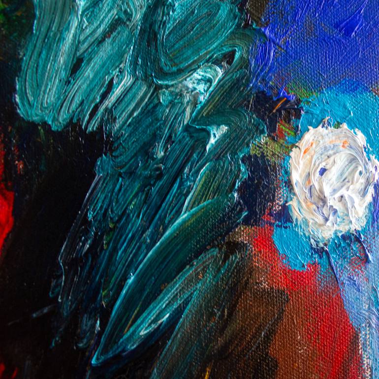 Original Abstract Expressionism Family Painting by Nathalie Gribinski