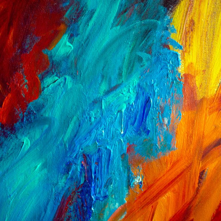 Original Abstract Expressionism Family Painting by Nathalie Gribinski
