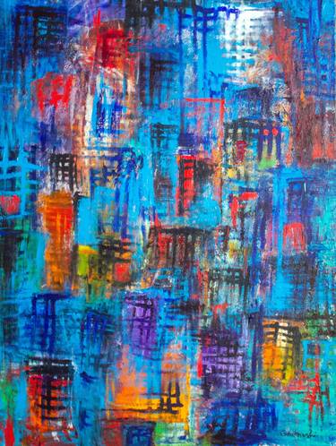 Original Abstract Expressionism Abstract Paintings by Nathalie Gribinski