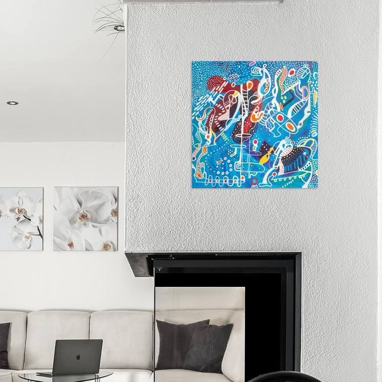 Original Abstract Painting by Nathalie Gribinski