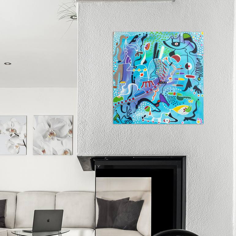 Original Abstract Expressionism Abstract Painting by Nathalie Gribinski