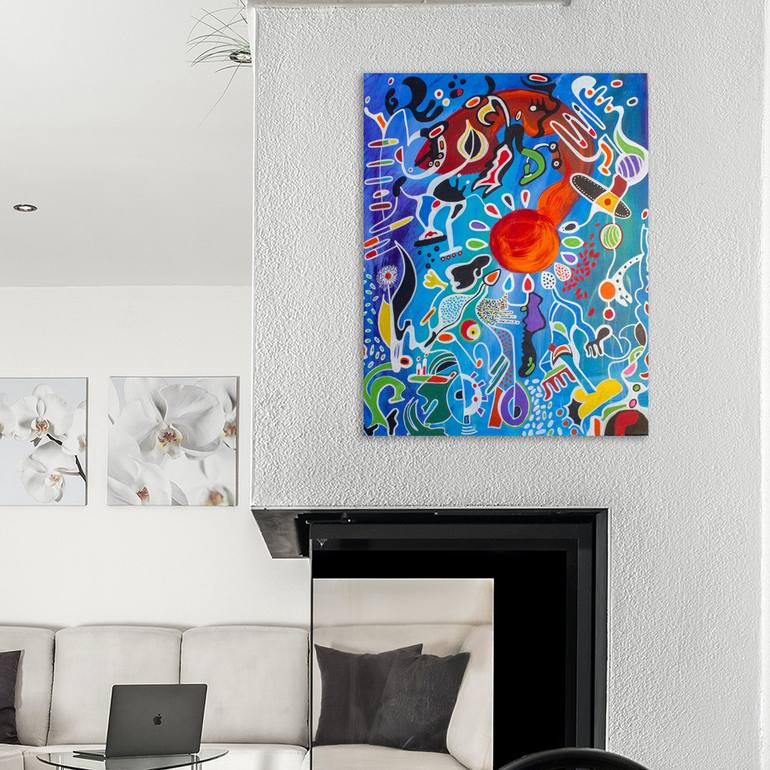 Original Abstract Painting by Nathalie Gribinski