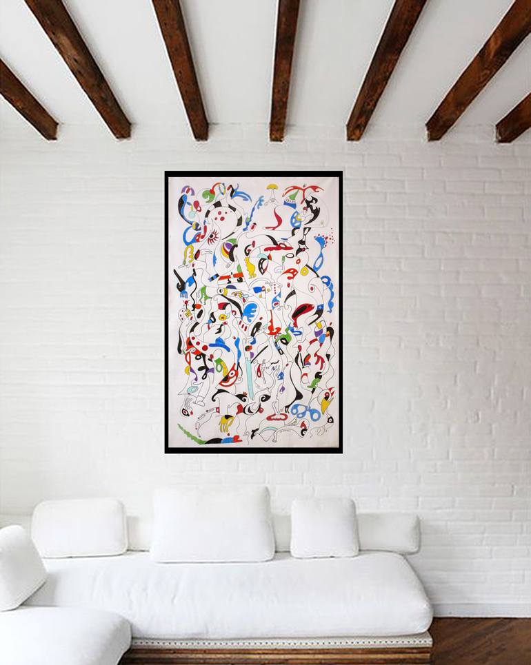 Original Abstract Expressionism Abstract Painting by Nathalie Gribinski