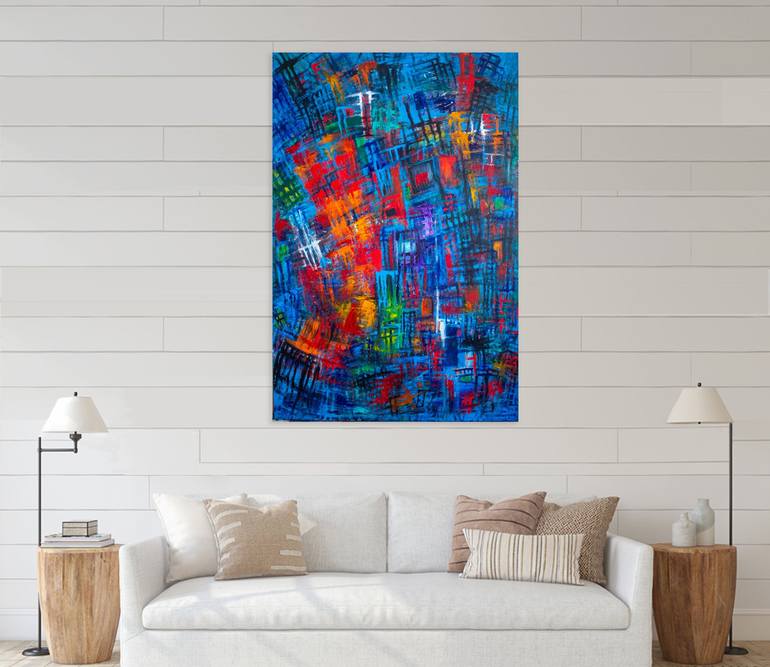 Original Abstract Expressionism Abstract Painting by Nathalie Gribinski