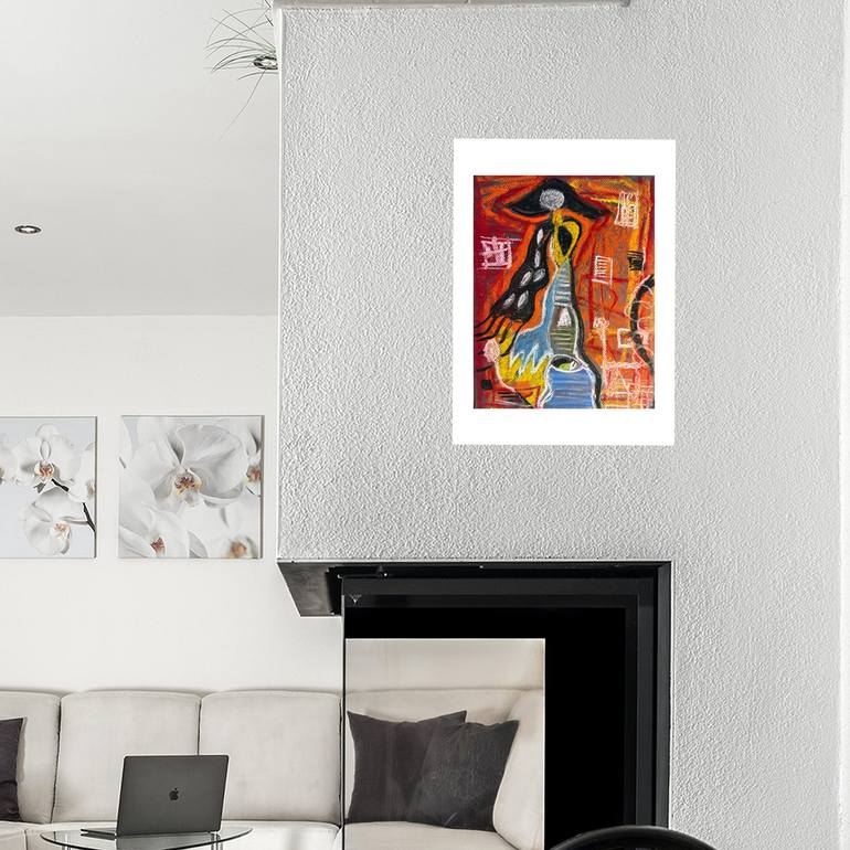 Original Abstract Expressionism Abstract Drawing by Nathalie Gribinski