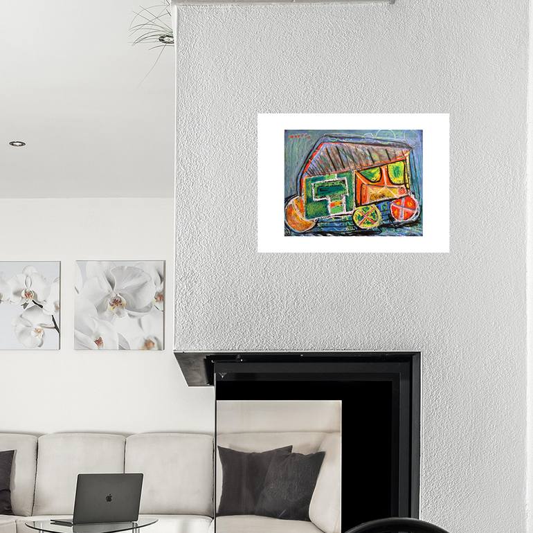 Original Abstract Expressionism Abstract Drawing by Nathalie Gribinski