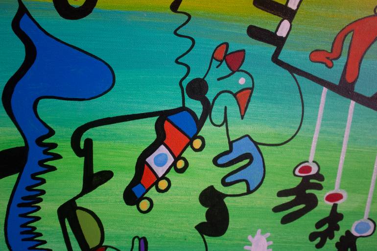 Original Abstract Expressionism Abstract Painting by Nathalie Gribinski