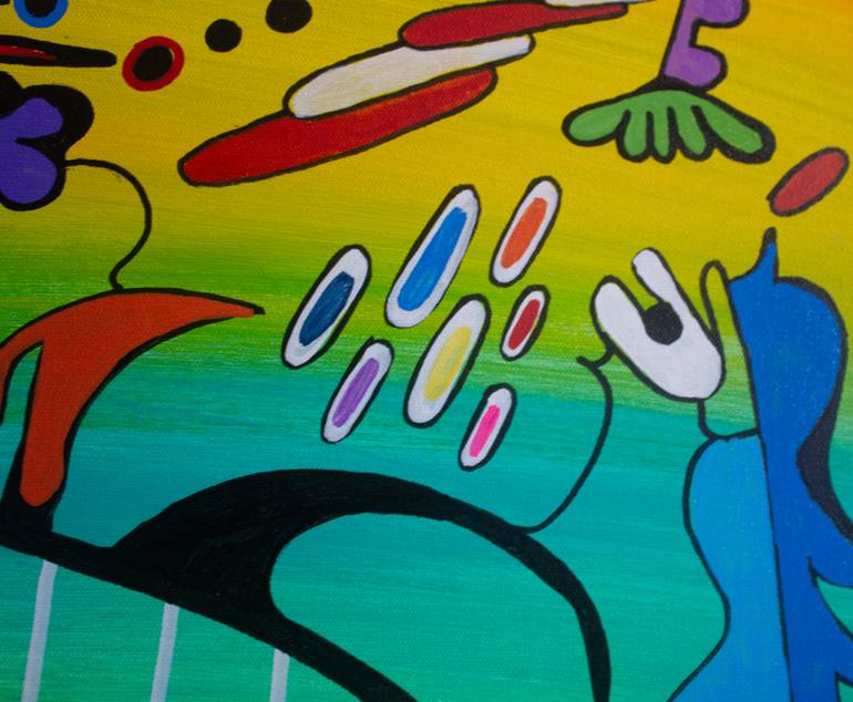 Original Abstract Expressionism Abstract Painting by Nathalie Gribinski